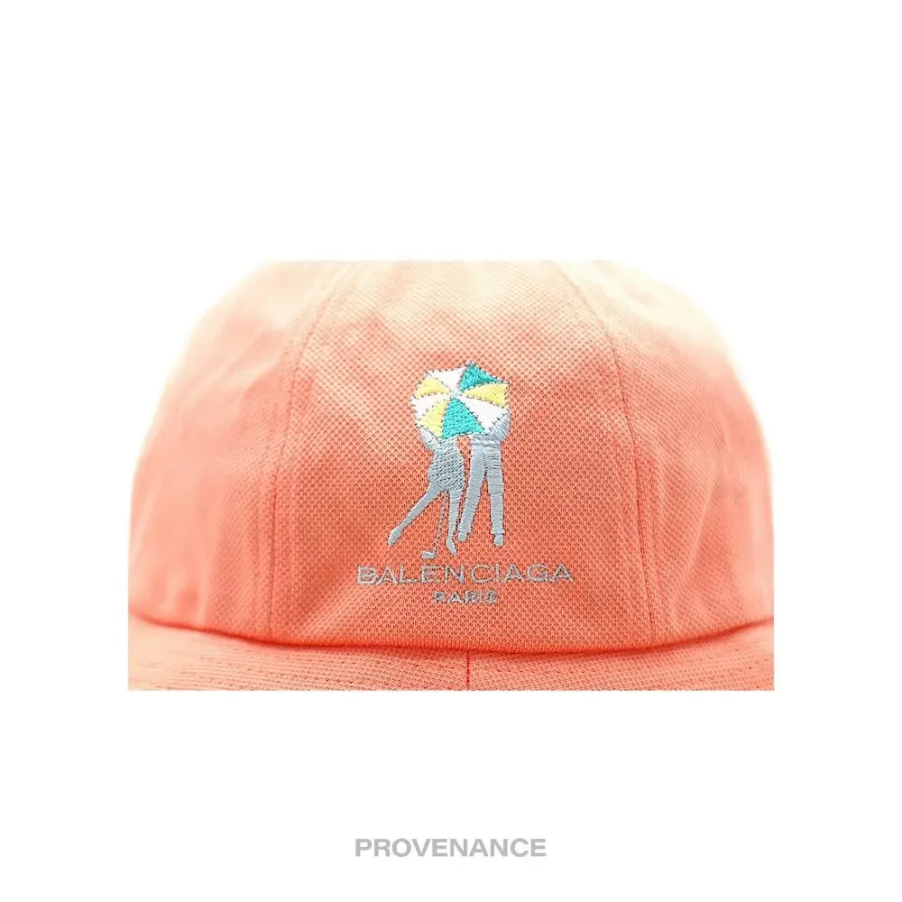 🔴 Balenciaga Embroidered Logo Bucket Hat - Peach